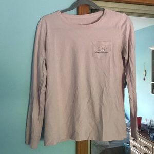 Vineyard Vines Long Sleeve Pink Cotton Shirt